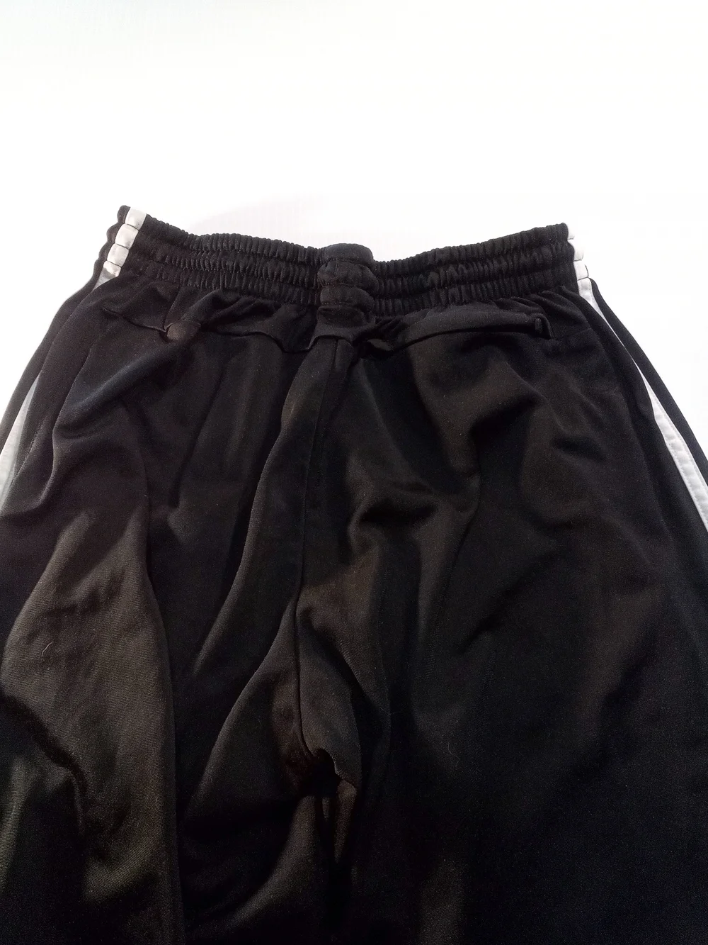 adidas Men's Black 3-Stripes Track Pants Pull On Elastic Waist L 28